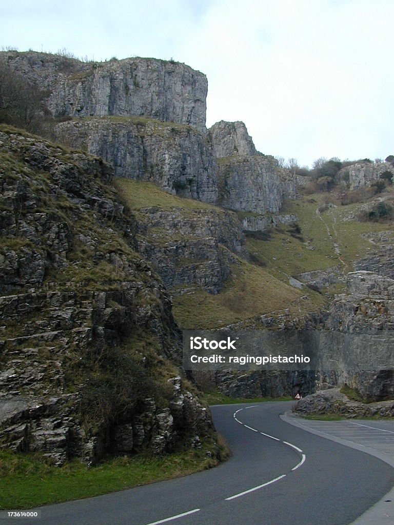 a winding road A road winding through Cheddar Gorge. Cheddar Gorge Stock Photo