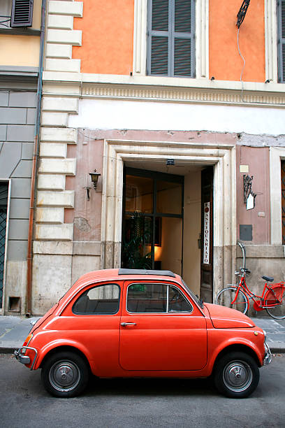 istock Old Orange European Car 173614020