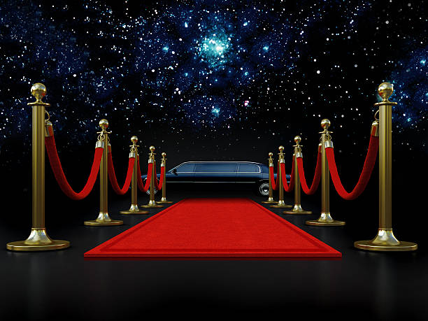 istock Movie night with red carpet and a limousine 173614201