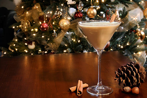 Holiday cocktail stock photo