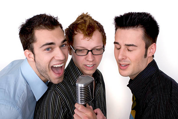 Karaoke Trio 2 stock photo