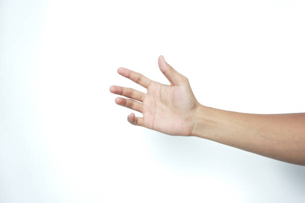 istock Man stretching hand to handshake isolated on a white background. Man hand ready for handshaking 1736145127