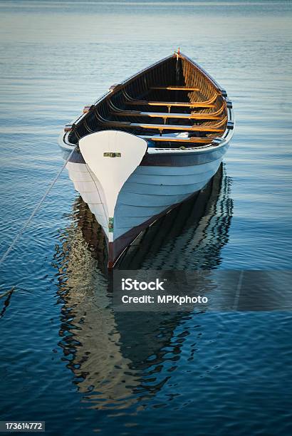 Rowboat With Reflections Stock Photo - Download Image Now - Harbor, Martha's Vineyard, Massachusetts