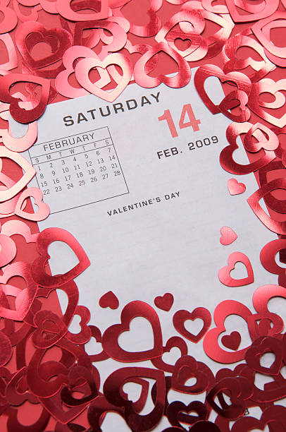 istock Shiny Hearts Valentine's Day Calendar 173614926