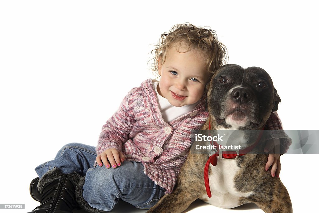 Menina e cão. - Royalty-free Criança Foto de stock