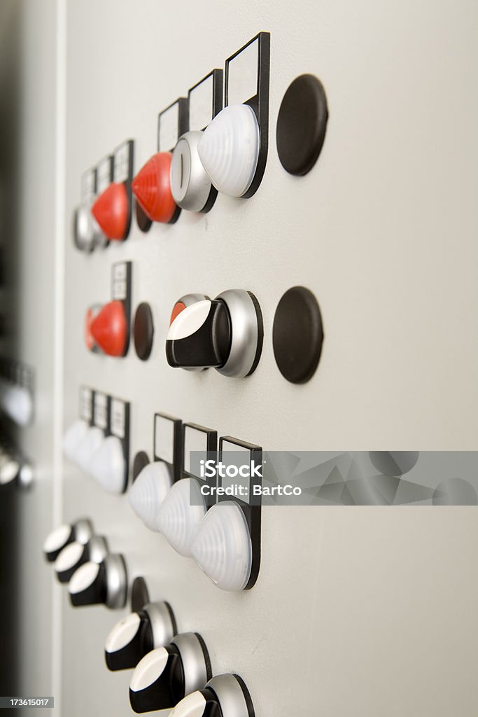 Control panel If you want more images with a construction worker or electricity please click her. Control Panel Stock Photo
