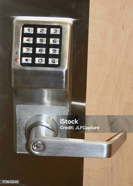 Number Coded Lock On Door For Security Stock Photo - Download Image Now - Business, Combination Lock, Concepts