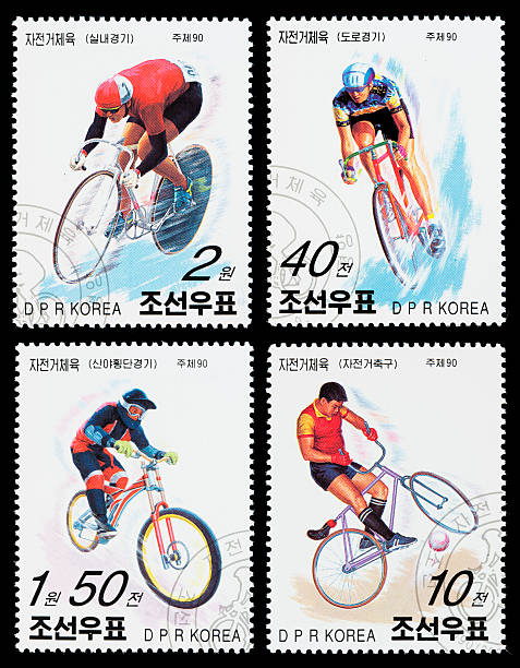 istock Bicycle sports postage stamps 173615371