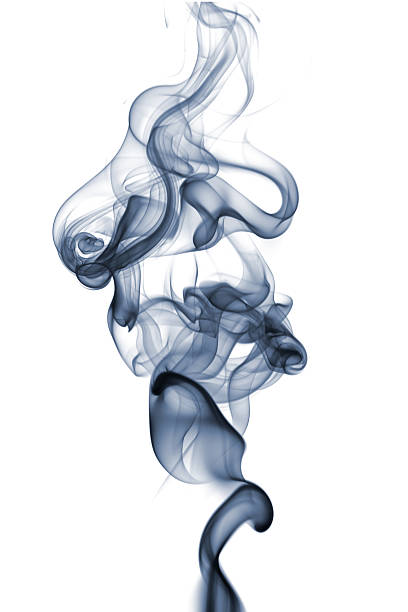 Complex Smoke On White stock photo