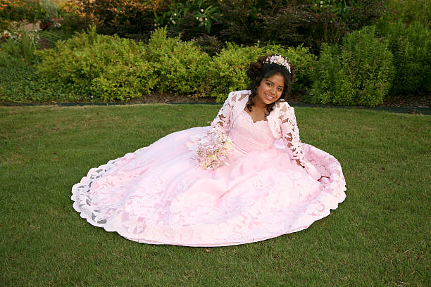 Quinceañera Girl Young girl celebrating her 15th birthday quinceanera stock pictures, royalty-free photos & images