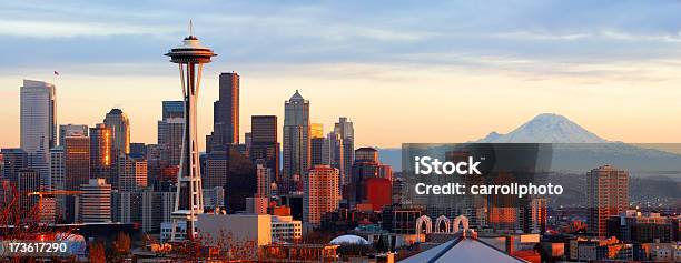 Seattle Skyline Panorama Stock Photo - Download Image Now - Seattle, Urban  Skyline, Space Needle - iStock