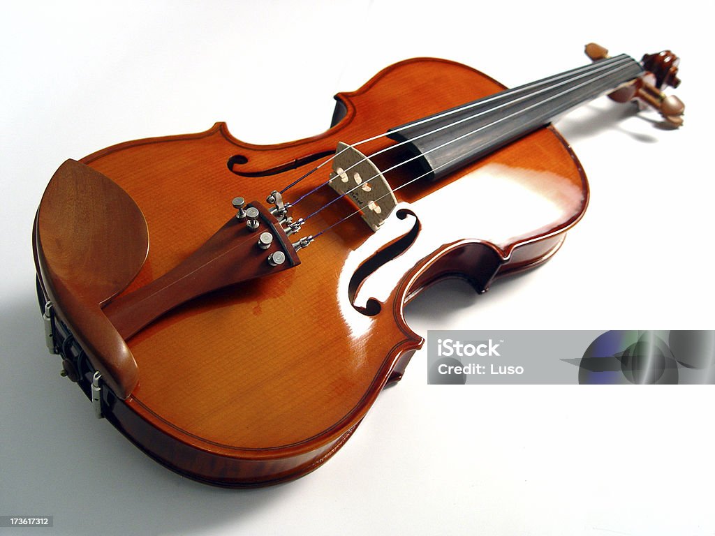 Violin (series) Violin in white background Art And Craft Stock Photo