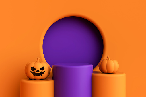 Halloween, Three Dimensional, Pumpkin, Jack O' Lantern, Digitally Generated Image