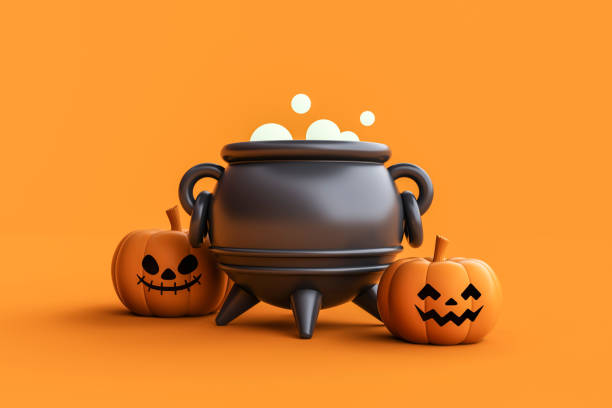 Backgrounds, Black Color, Cauldron, Potion, Witch