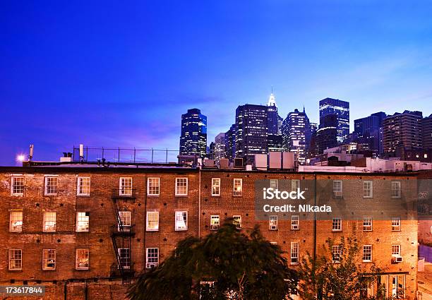 Old And New Manhattan Stock Photo - Download Image Now - Night, Apartment, New York City