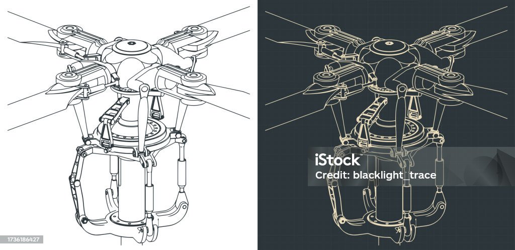 Main Rotor Blueprints Main Helicopter Rotor Blueprints Stock Illustration - Download Image ...