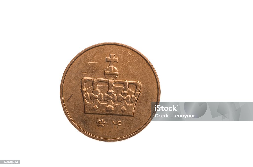 Norwegian money "Norwegian coin, 50 &#248;re, 50 cent" Business Stock Photo