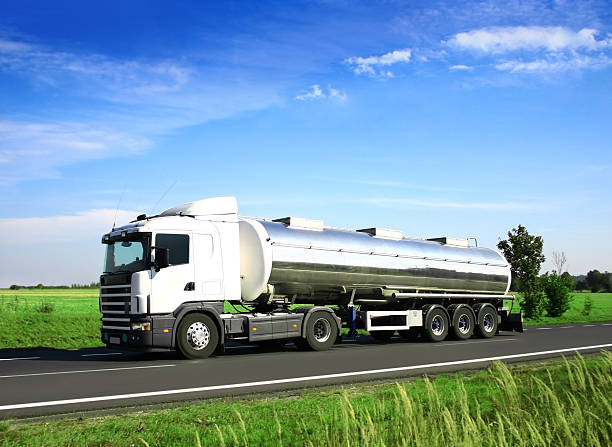 istock Blue Sky Over White Truck 173618967
