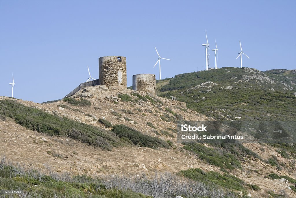 windfarm y turbines - Foto de stock de Córcega libre de derechos