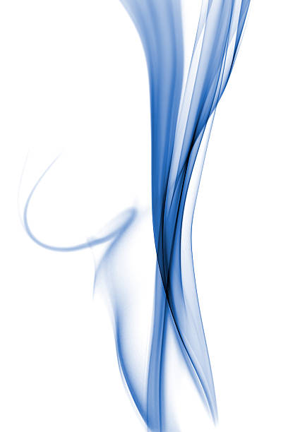 Smoke Trail In Blue stock photo