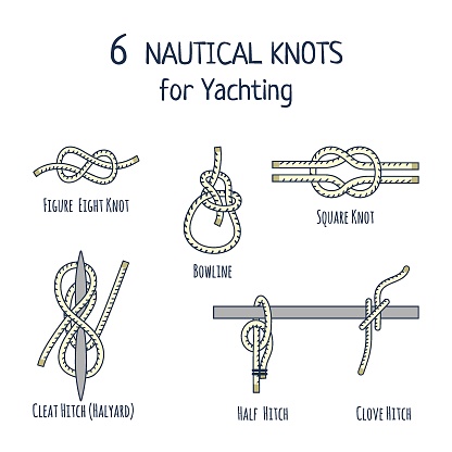 6 main nautical knots for yachting with names