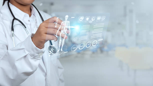 istock Doctor is using electronic pen touching screen for medical diagnostic analysis on modern virtual screen network connection. Medical technology concept. 1736201569