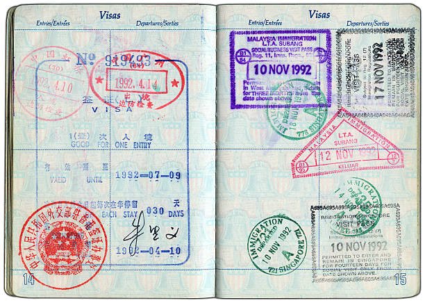Passport to Asia stock photo