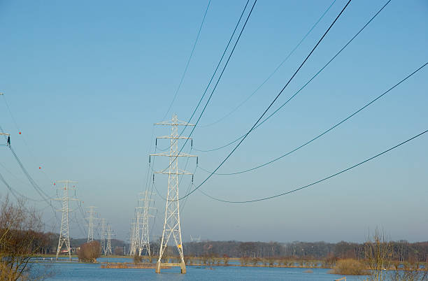 istock Power Lines in the River Landscape 173621155