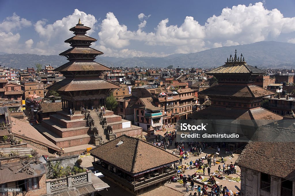 Bhaktapur, Nepal. Grandes detalles. - Foto de stock de Actividades recreativas libre de derechos