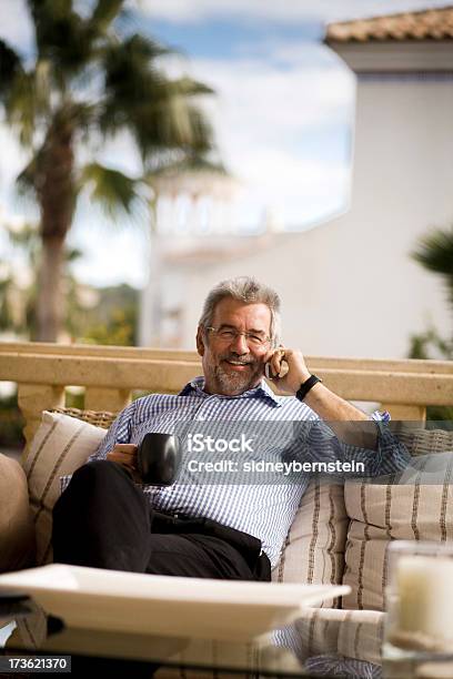 On The Phone Stock Photo - Download Image Now - 50-59 Years, 60-69 Years, Active Seniors