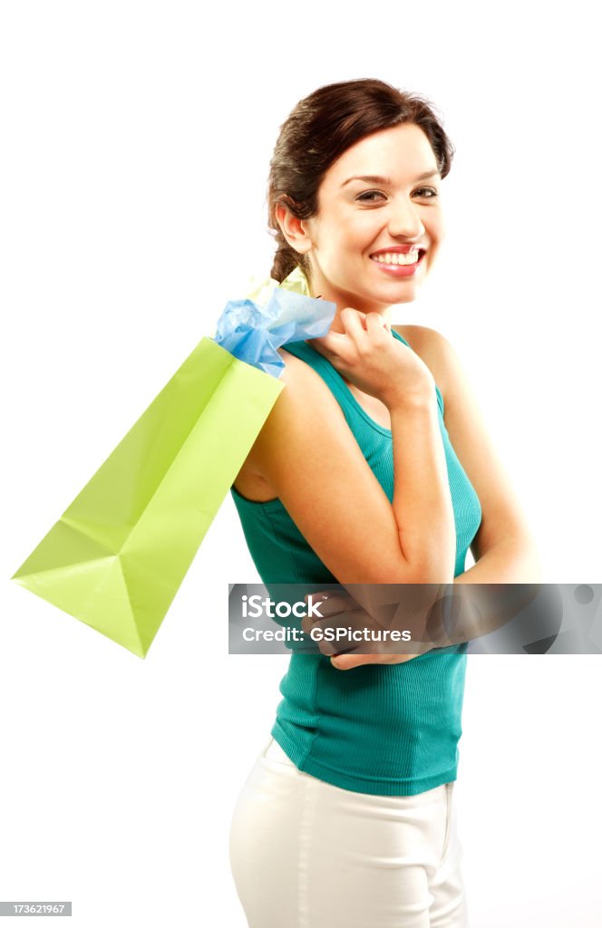 Happy Shopper - Lizenzfrei Attraktive Frau Stock-Foto