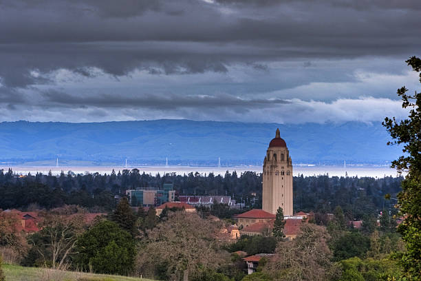 Clouds over Palo Alto California stock photo