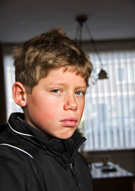 Portrait of emotional Muslim child.