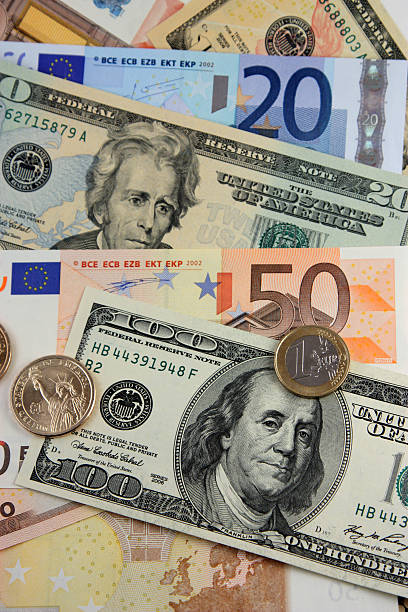 usd валюты евро - 50 euro cent стоковые фото и изображения