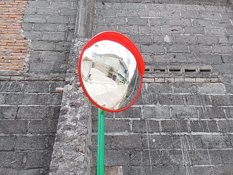 A convex mirror for road safety