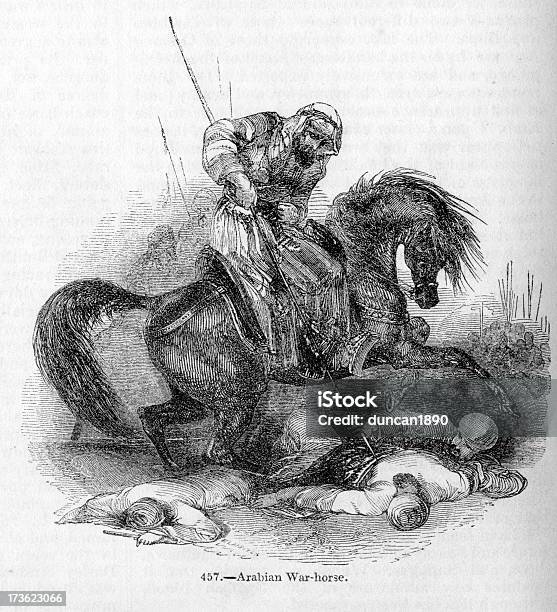 Arabian War Horse Stock Illustration - Download Image Now - Arabia, Saudi Arabia, The Past