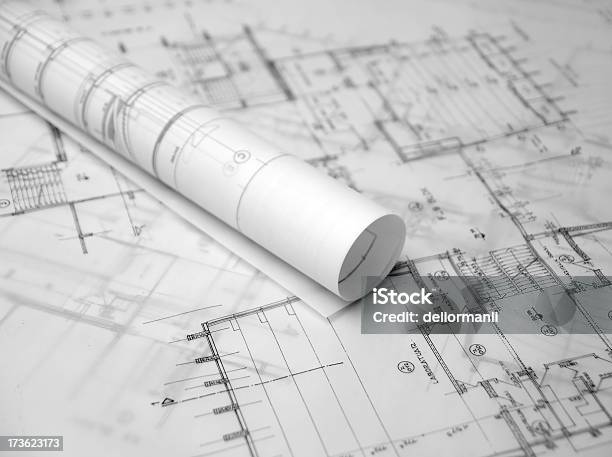 Blueprints Stock Photo - Download Image Now - Blueprint, House, Abstract