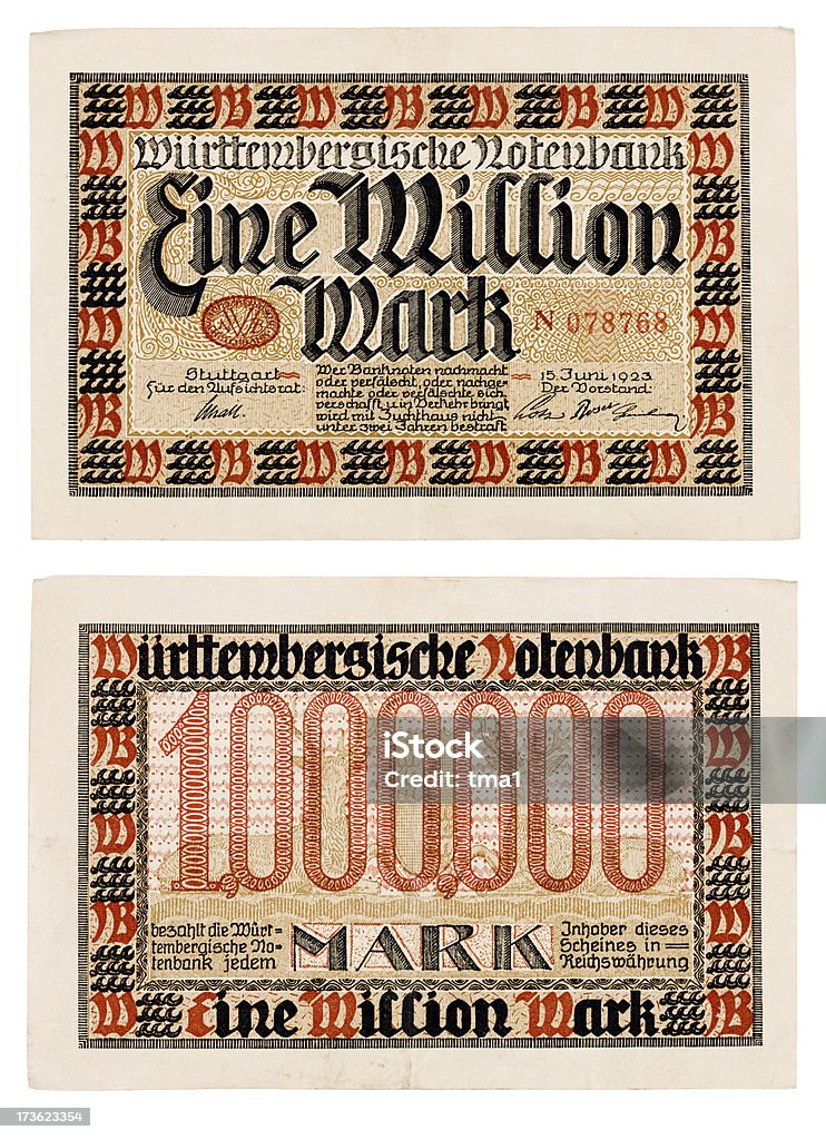 Mln Mark Bill - Zbiór zdjęć royalty-free (Symbol marki niemieckiej)