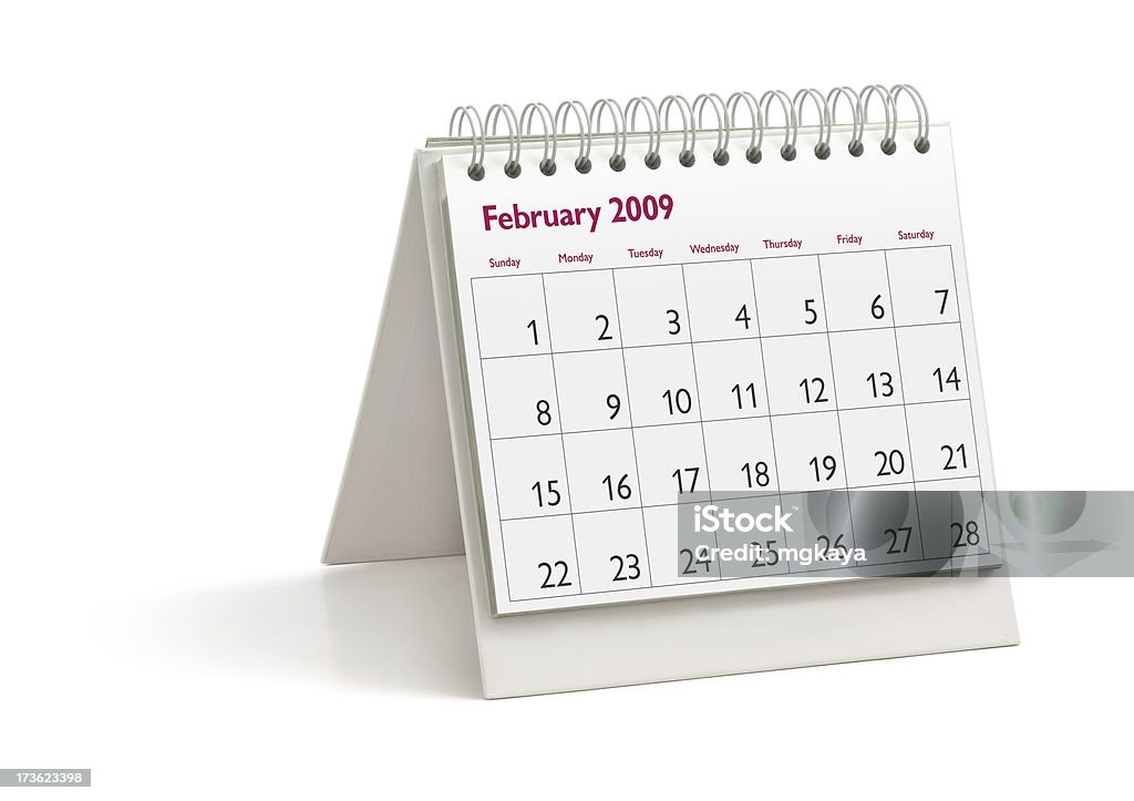 Un calendario: Febrero de 2009 - Foto de stock de Calendario libre de derechos