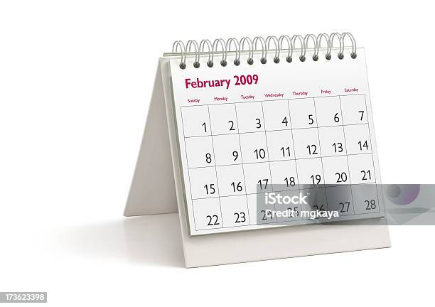 Un Calendario Febrero De 2009 Foto de stock y más banco de imágenes de Calendario - Calendario, Evento mensual, 2009