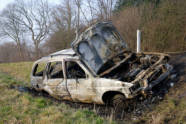 istock Car accident at the country 173624072