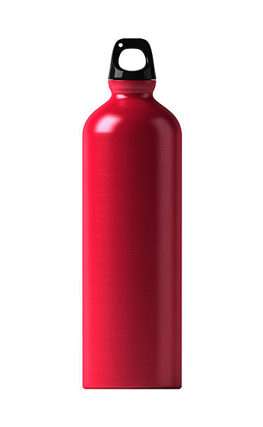 red bottle stock photo