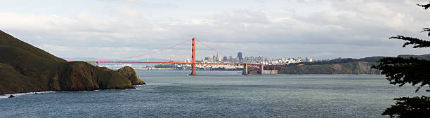 san francisco golden gate - san francisco county suspension bridge cityscape marin tower stock-fotos und bilder