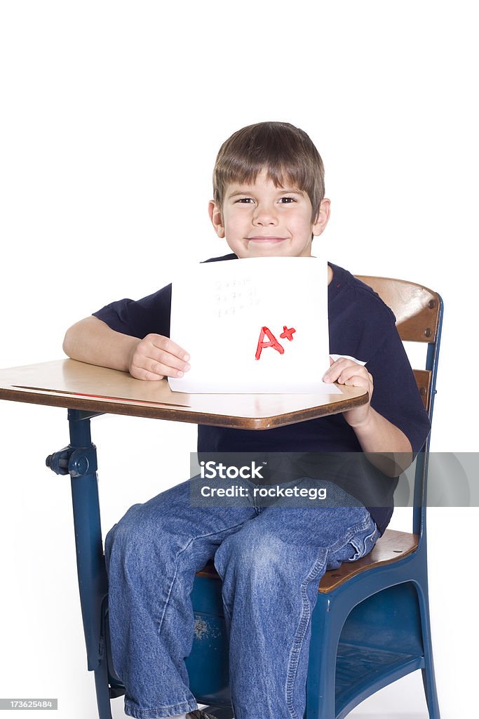 Estudante com um bom nível - Foto de stock de Escrivaninha royalty-free