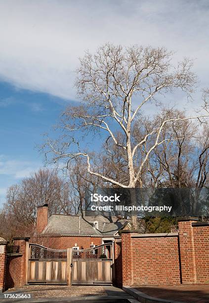 Foto de Portão Residência Privada Em Washington Dc e mais fotos de stock de Calçada - Calçada, Capitais internacionais, Casa