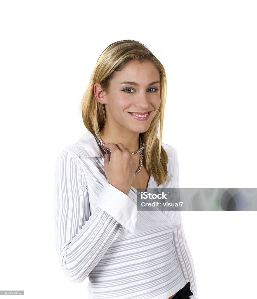 smiling woman "pretty, cute woman with white dress, isolated on white background ..." 20-29 Years Stock Photo