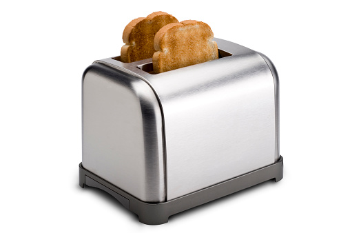 Toaster isolated on white with clipping path