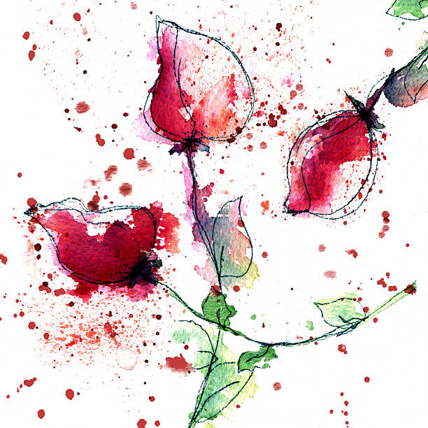 Bекторная иллюстрация Три красных роз