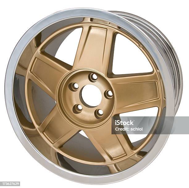 Gold Automotive Rad Stockfoto und mehr Bilder von Alufelge - Alufelge, Aluminium, Chrom
