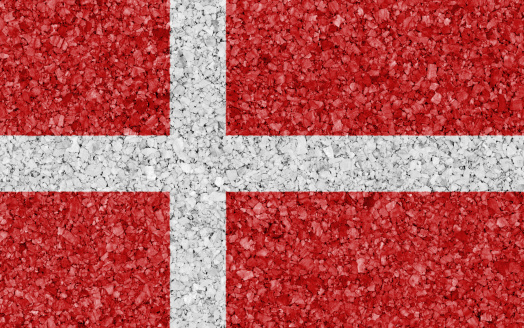Danish flag on cork texture.(XXXL)